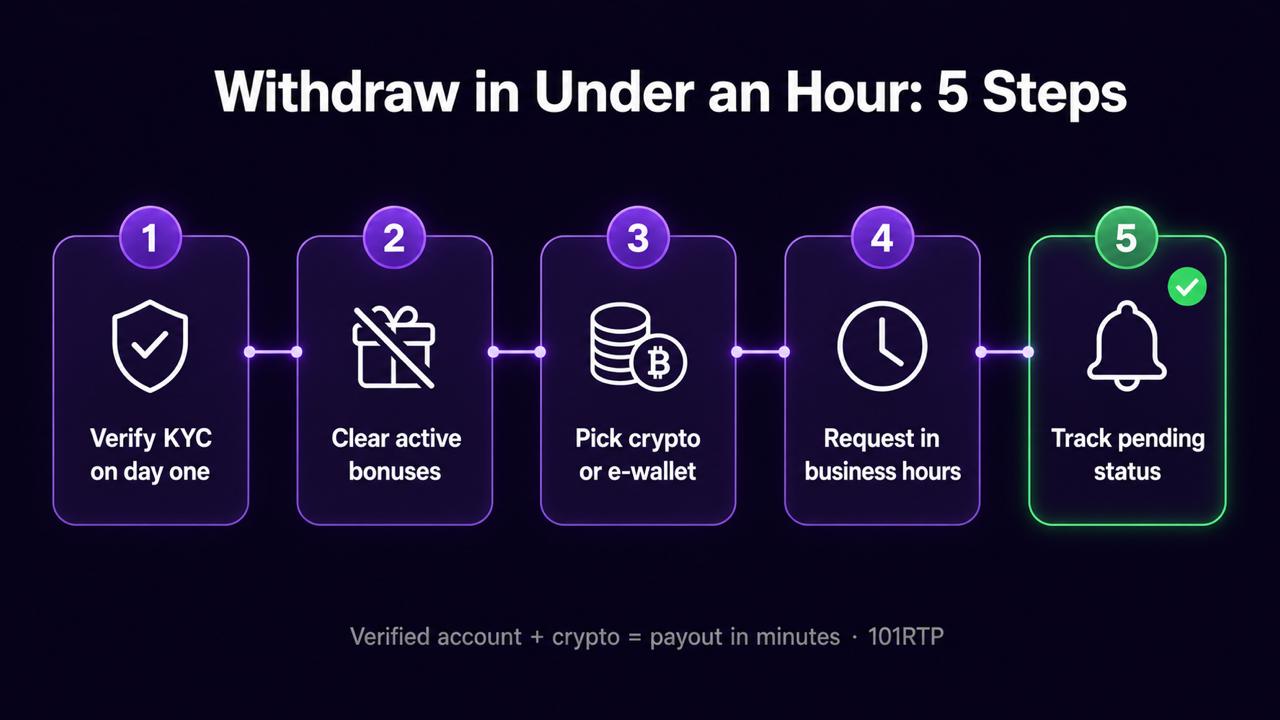 fast casino withdrawal steps