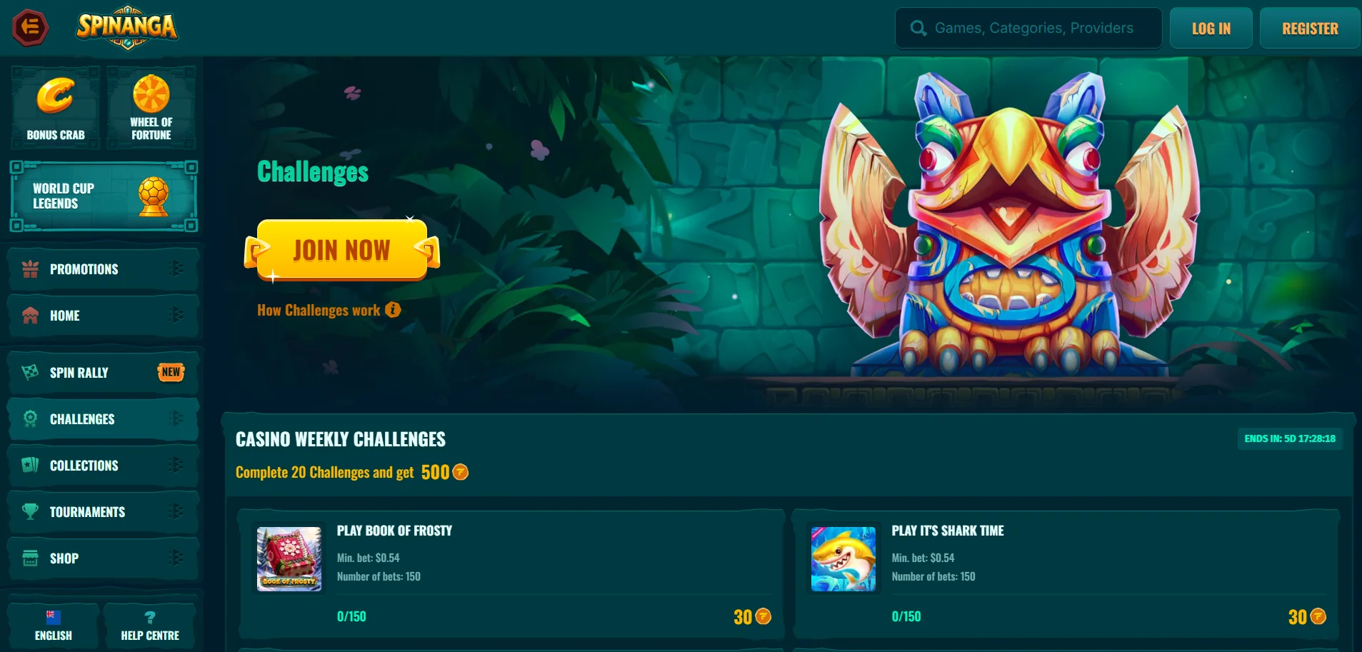 Spinanga Casino Overview