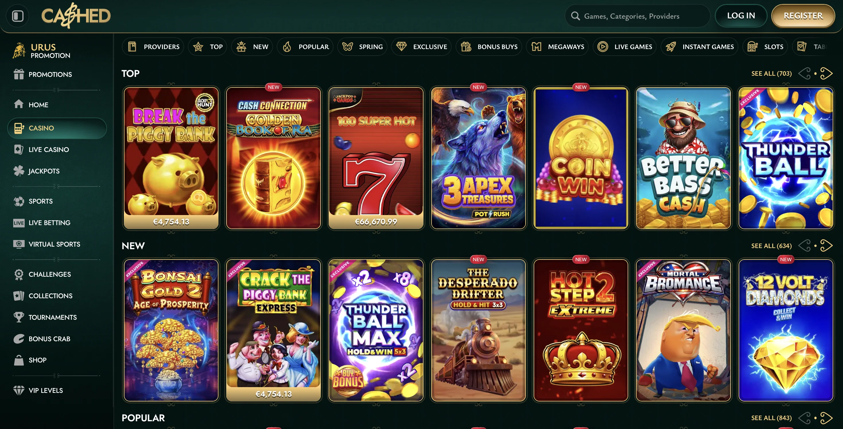 cashed casino
