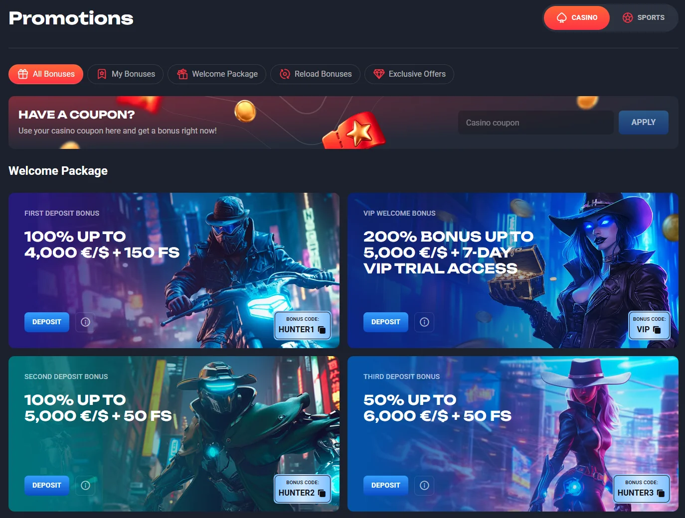lucky hunter casino nz