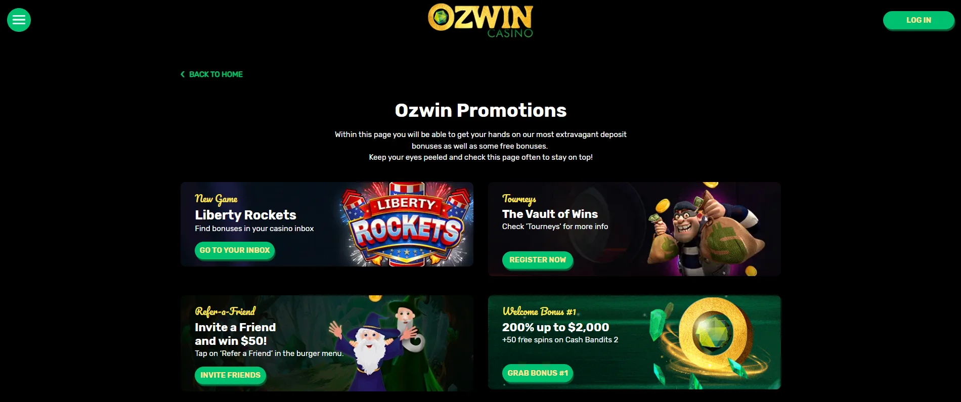 ozwin no deposit bonus