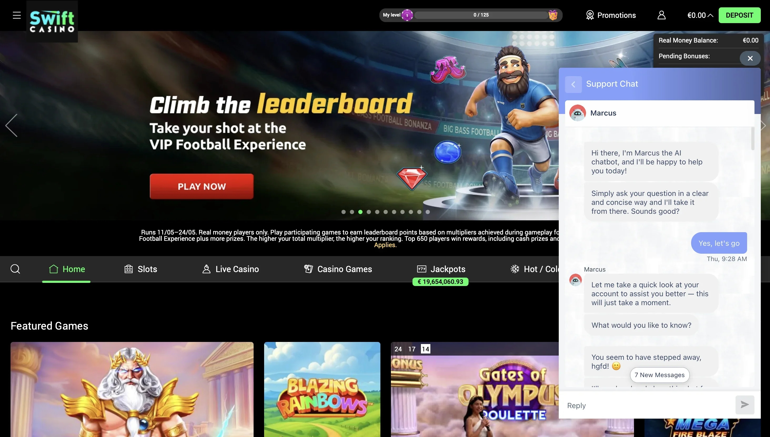 swift casino online